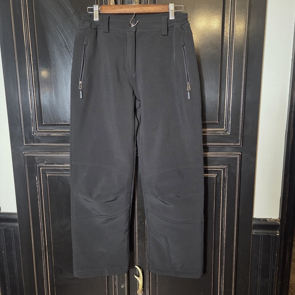 Magellan Xl  (16) Black Softshell Snow Pants  Fleece Lined Ski Snowboard Hiking